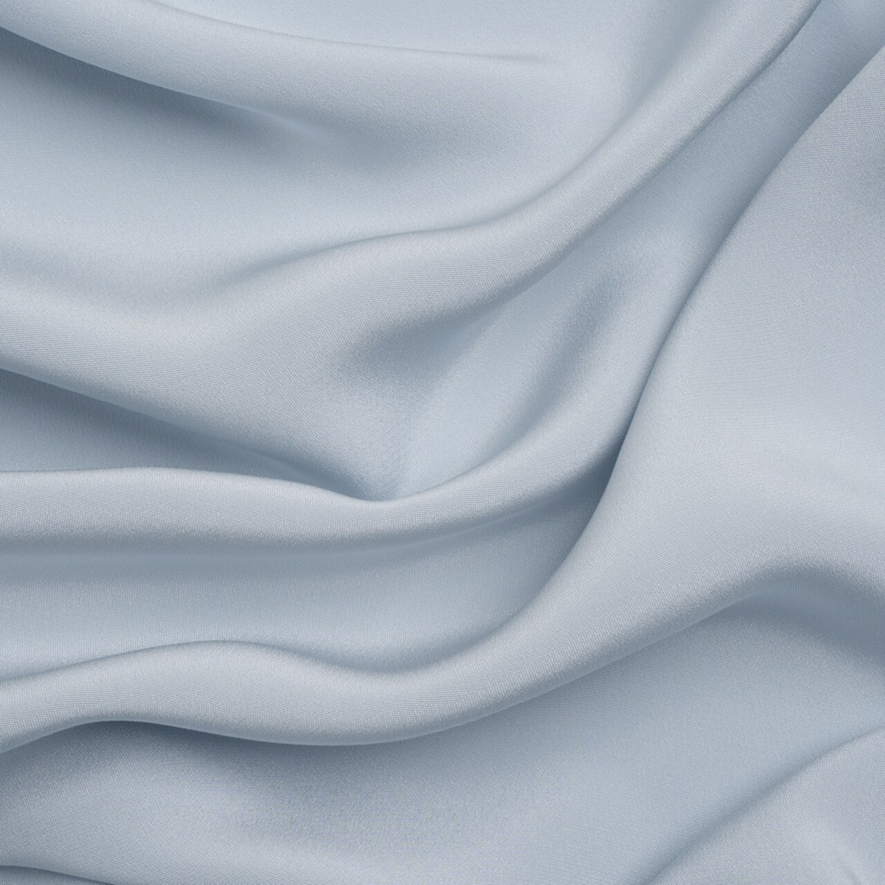 1 Yard Solid Baby Blue Silk Crepe Fabric Four Ply for High End Fashion, 44 Inches Width